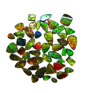 Ammolita Natural, Gema Suelta Cabujón Pulido, Formas Variadas, Todos los Tamaños, Cristal para Joyería, Fabricación de Colgantes, FAIJAN GEMS FK5 - Product Image 1