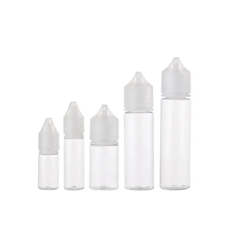 Botol PET tutup Tamper anti anak, wadah minyak tetes 10ml 15ml 30ml 50ml 60ml 100ml 120ml v3