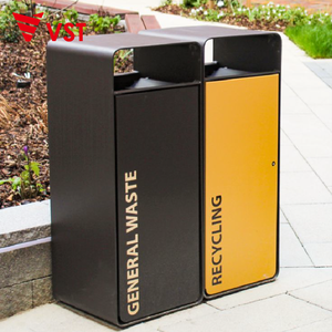 Poubelle en acier inoxydable VST pour bureau hall d'hôtel style panneau d'affichage élégant design moderne et élégant pour salle d'ascenseur - Product Image 5