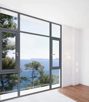 METGOOD-Marco de aleación de aluminio para ventana abatible, Marco personalizable de doble capa de vidrio templado hacia dentro y hacia fuera para Baño