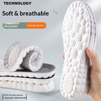 Semelles de sport en latex 4D super douces, haute élasticité, coussinets anti-douleur, désodorisants, soutien de la voûte plantaire, semelles de course, semelles intérieures pour pieds
