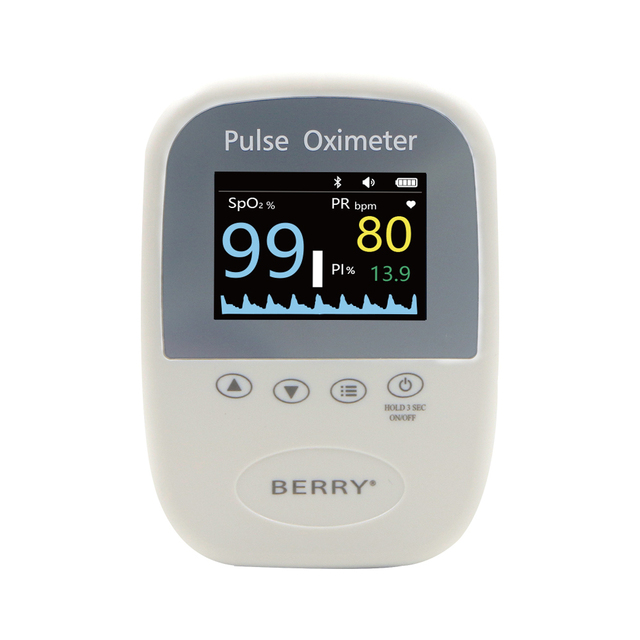 Berry Portable Handheld Neonatal Pulse Oximeter with Bluetooth CE Approved Spo2 Sensor Alarm Function Electric Power Source