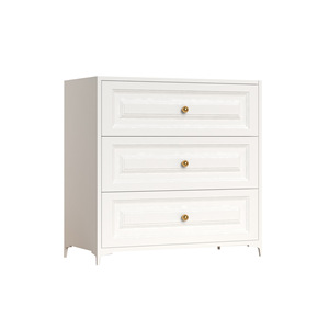 Commode en acier pour la maison, armoire de rangement sur pied à 3 tiroirs, meuble de chambre écologique - Product Image 1