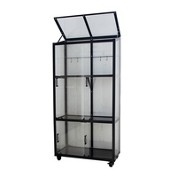 Serre en aluminium avec panneaux en polycarbonate, facile à assembler, imperméable, avec panneaux en polycarbonate