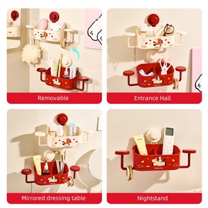 Estante de Almacenamiento Multifuncional Moderno de Plástico con Ventosas para Baño, Sin Perforaciones, Caja Organizadora para Lavabo y Inodoro - Product Image 3