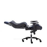 Chaise ergonomique rotative bleue et noire Simple Gaming Chair PC Computer RGB avec led lig