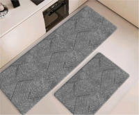 Tapis de cuisine rectangulaires en mousse PVC imperméables, antidérapants, de haute qualité, à motifs floraux modernes et minimalistes, en gros