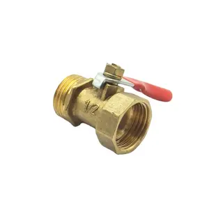 1/2 "BSP femmina x 1/2" BSP maschio filo bidirezionale valvola a sfera in ottone per olio acqua aria