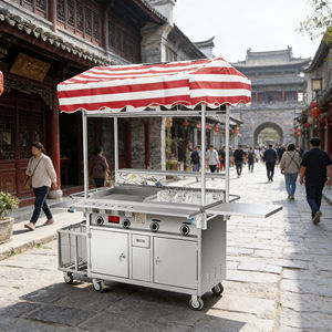 Rust Resistant Stainless Steel 4 Wheel Convertible Mobile Snack Food Cart <b>Grill</b> Built-In Heater 2 Year Warranty for <b>Outdoor</b> Use - Product Image 6