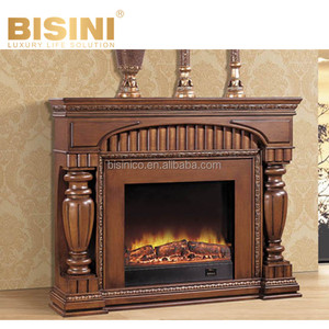 Splendide Style Américain En Bois Massif Sculpté Cheminée Concis Conception Console Cheminée Décorative Noyau - Product Image 4