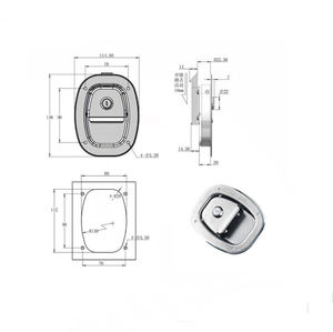 YH1991 serrure elliptique en acier inoxydable pour serrure de couverture de camion d'assainissement pour serrure de boîte à outils de camion de démolition pour camion d'ingénierie - Product Image 6