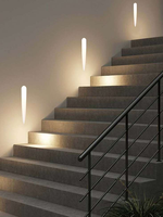 GW07026 Applique murale LED moderne encastrée en plâtre 3W Applique murale décorative sans bordure pour marches d'escalier