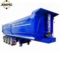 Remolque de descarga trasera para transporte de agregados de construcción y tierras excavadas, semirremolque de descarga trasera