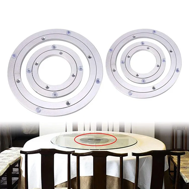 table Turntable Ring - Commercial Aluminum Lazy Susan Bearing Hardware Single-Row Ball Bearings for Heavy Loads