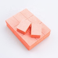 Mini bloc polissoir à ongles orange jetable, double face, grain 100/180, pour kit de manucure, avec logo personnalisé, outils professionnels pour ongles