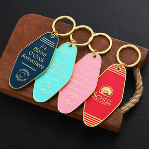 Porte-clés personnalisé, logo, lettre, marque commerciale, plaqué or, gravé au laser, porte-clés vintage pour chambre, motel, hôtel, cadeaux souvenirs - Product Image 5