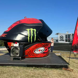 Nuevo y Moderno Food Truck con Forma de Casco, Puesto Creativo de Café y Té con Leche, Casco de Motocicleta Grande - Product Image 4