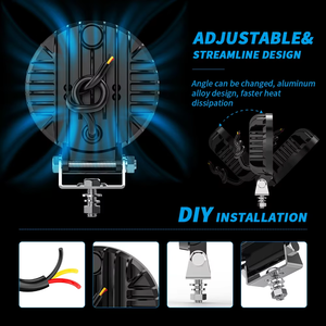 DXZ 4 pulgadas 18W blanco Ember LED todoterreno 4X4 foco nuevo 12V 24V luz de trabajo para Jeep camión coche Tractor SUV ATV faros LED - Product Image 4