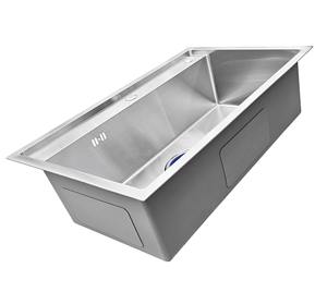 Fregadero de Cocina de Acero Inoxidable 304, Estilo Rústico Hecho a Mano, Panel Engrosado de 1.2 mm, Superficie Cepillada Resistente - Product Image 3