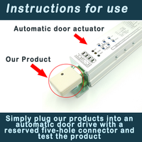 Le kit de télécommande de porte en verre à capteur automatique moderne comprend une télécommande et une extension pour porte automatique