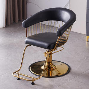 Fauteuil de coiffure de luxe YOUTAI, dernière version, design évidé, noir et or, pour salon de coiffure et barbier - Product Image 2