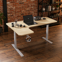 Bureau debout électrique intelligent et moderne, ergonomique, pour bureau et domicile, en forme de L, réglable en hauteur, entièrement adaptable