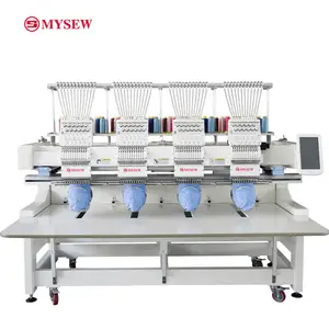 MYSEW MHS1204HC 4head high speed 1200 rpm fully automatic computerized sewing and embroidery machine for hats and T-shirts