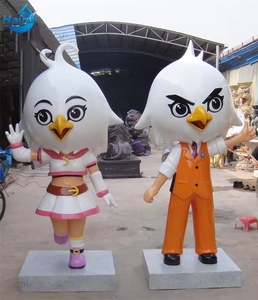 Ensemble Duo <span class=keywords><strong>Birdman</strong></span> - Sculptures en fibre de verre peintes à la main, ludiques et inspirées de films/télévision, pour espaces commerciaux - Product Image 5