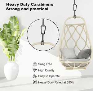 Nhà Máy Bán Hàng Trực Tiếp của 80Mm Móc Màu Đen Phần Cứng D-Loại Mùa Xuân Móc Phẳng Võng Móc Yoga Phụ Kiện - Product Image 5