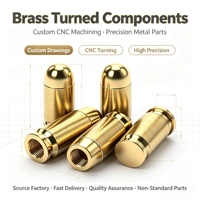 Componentes de cabezal de bala de juguete de simulación y piezas de molde de cartucho de latón sin plomo hechas a medida, mecanizadas por CNC, modelo ZC-1668