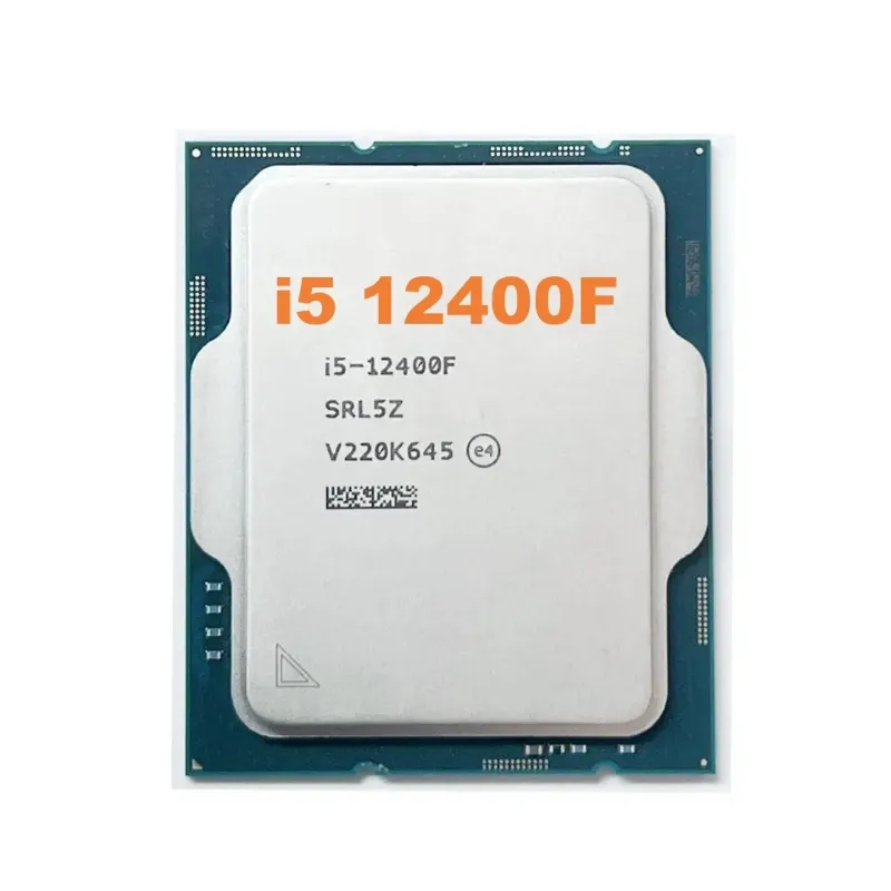 עבור In tel Core i5-12400F i5 12400F 2.5 GHz 6 ליבות מעבד 12 חוטים 10NM L3=18M 65W LGA 1700 מעבד חדש ללא מצנן