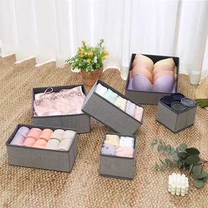 Storage Boxes Drawer Cube Container Thick and Heavy Duty Wardrobe Organizer Baskets Foldable Fabric Household Items Modern