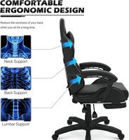 Kostenloser Versand Luxuriöser Günstiger Gaming-Stuhl Ergonomisch PU-Polsterung Schaumstoff Computer-Drehstuhl aus Leder Verstellbarer Stuhl für Erwachsene und Jugendliche