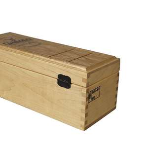 Boîte à vin en bois laqué en chêne gravée au laser sur mesure avec logo, emballage cadeau en gros - Commande personnalisée acceptée - Product Image 6