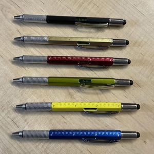 Best Selling 6 in 1 Tool Multi Function <b>Pen</b> With Print Logo Stylus Multifunction Multitool Multi-function Ballpoint Ball <b>Gifts</b> - Product Image 6