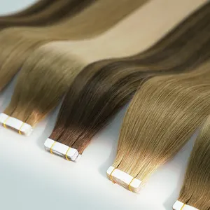 Nastro per extension per capelli umani in super venditori di capelli lunghi grezzi vergini in nastro adesivo per iniezione all'ingrosso per capelli