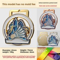 Médailles de sport personnalisées en alliage de zinc électroplaqué 3D, Badminton, Football, Basketball, Tennis de table, Natation, Plaques d'honneur pour compétitions