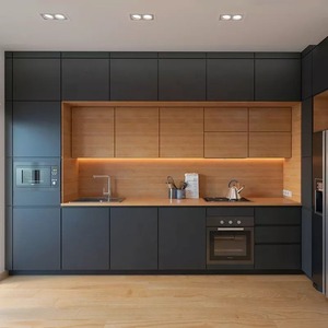 Sistema de armario de cocina modular de madera contrachapada y MDF personalizado CBMmart - Product Image 1