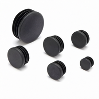 Bouchon de tube rond en plastique noir moulé par injection, tailles personnalisées, insert coulissant pour pieds de chaise, table, tabouret