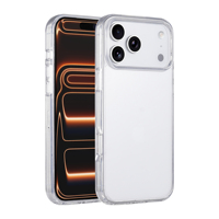 Coque de téléphone portable 2-en-1 transparente en TPU+PC pour iPhone 17 Pro Max – Protection antichoc transparente avec dos translucide coloré