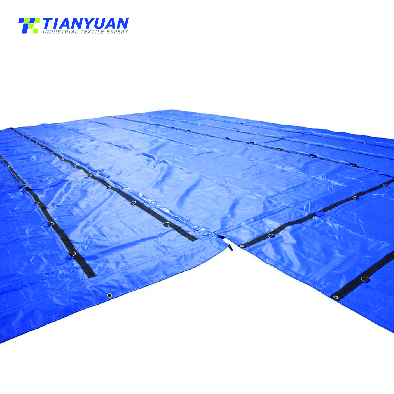 24' X 27' 14 oz Superlight Waterproof Vinyl Coated Rip-stop Lumber Tarp-8' Drop-Blue for Car & Industry Use