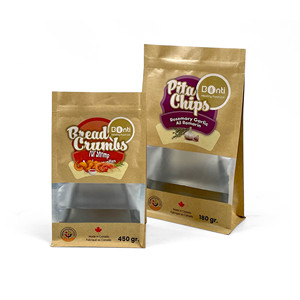 Sac à fermeture éclair à fenêtre transparente à fond plat pour emballer les chips de pomme de terre frites pizza autres aliments - Product Image 6