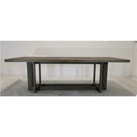 Table à manger de planche de surf carrée antique, haut de gamme, prix HS1 Shayne ODM meubles d'usine de luxe