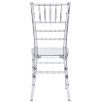 Chaises Chavari contemporaines transparentes Sunzo, en plastique empilables et durables, pour événements, mariages, salon, villa, parc