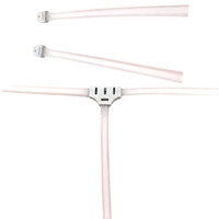 Antenne de réception radio FM dipolaire 88-108 MHz, connecteur F mâle, dipôle transparent de type T avec câble plat