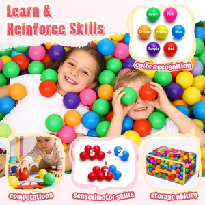 Balles de <span class=keywords><strong>piscine</strong></span> en LDPE de 5,5 cm, extra épaisses, jouet de bain rebondissant pour enfants de 3 à 6 ans, aire de jeux, parc d'attractions, <span class=keywords><strong>piscine</strong></span> à domicile, bébé - Product Image 1