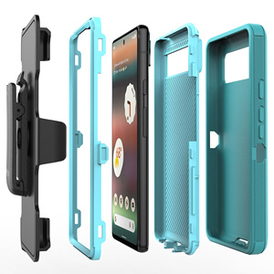 Funda protectora de grado militar para teléfono móvil, a prueba de golpes, con Clip, <span class=keywords><strong>Pixel</strong></span> para Google 6A, 360 - Product Image 6