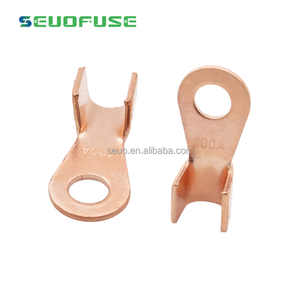 ขั้วปลายสายไฟทองแดงเปลือยหางปลาหางปลาแบบวงกลมไม่หุ้มฉนวนกันความร้อนด้วยการเปิดจมูก - Product Image 6