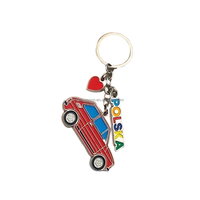 Porte-clés voiture mignon personnalisé Pologne Souvenirs Brelok porte-clés fantaisie porte-clés j'aime la Pologne porte-clés pour les voyageurs