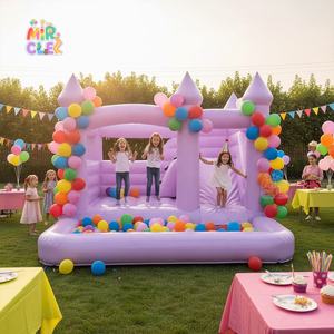 Casa <span class=keywords><strong>de</strong></span> rebote inflable rosa <span class=keywords><strong>de</strong></span> 13 pies, castillo hinchable decorativo para cumpleaños, boda, banquete, fotografía y alquiler <span class=keywords><strong>de</strong></span> negocios - Product Image 4